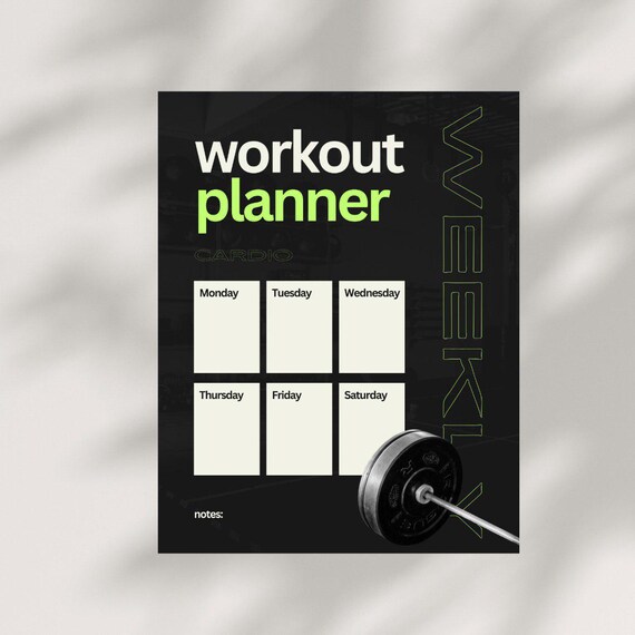 Workout Black Planner