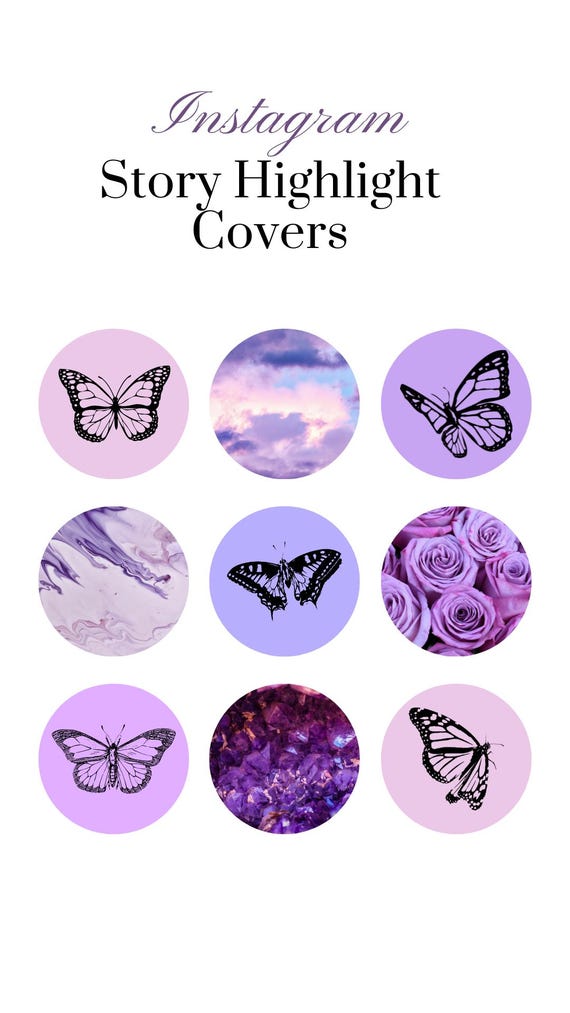 Purple and Pink Instagram Highlight Covers