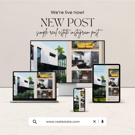 Simple Real Estate Flyer | Modern Open House Canva Template | Printable Digital Download