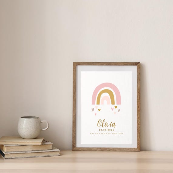 Playful Monogram Baby Name Print | Aesthetic Nursery Wall Art