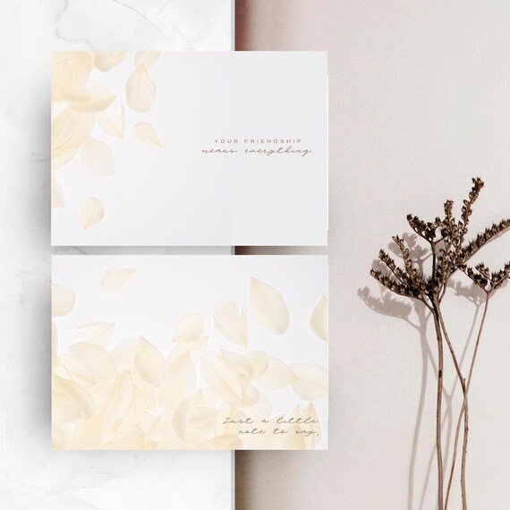 Minimal Pale White Greeting Card: (Digital Download)