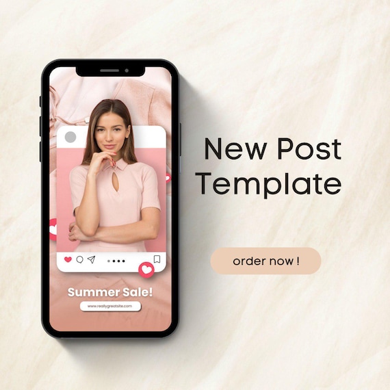 Pink New Post Instagram Story Template
