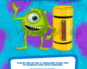 Adorable Monster Kids Birthday Invitation - Fully Customizable