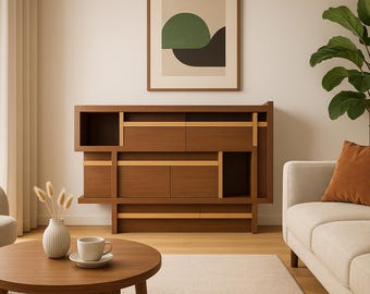 Kommode Plan| Moderner Aufbewahrungsschrank | 3D Modell + Schnittliste + Bauanleitung