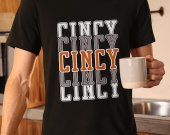 Cincinnati "Cincy" T-shirt, Bengal Cat-fans, Ohio fotbollsfanskjorta, Tailgate-tröja, unisex grafisk t-shirt