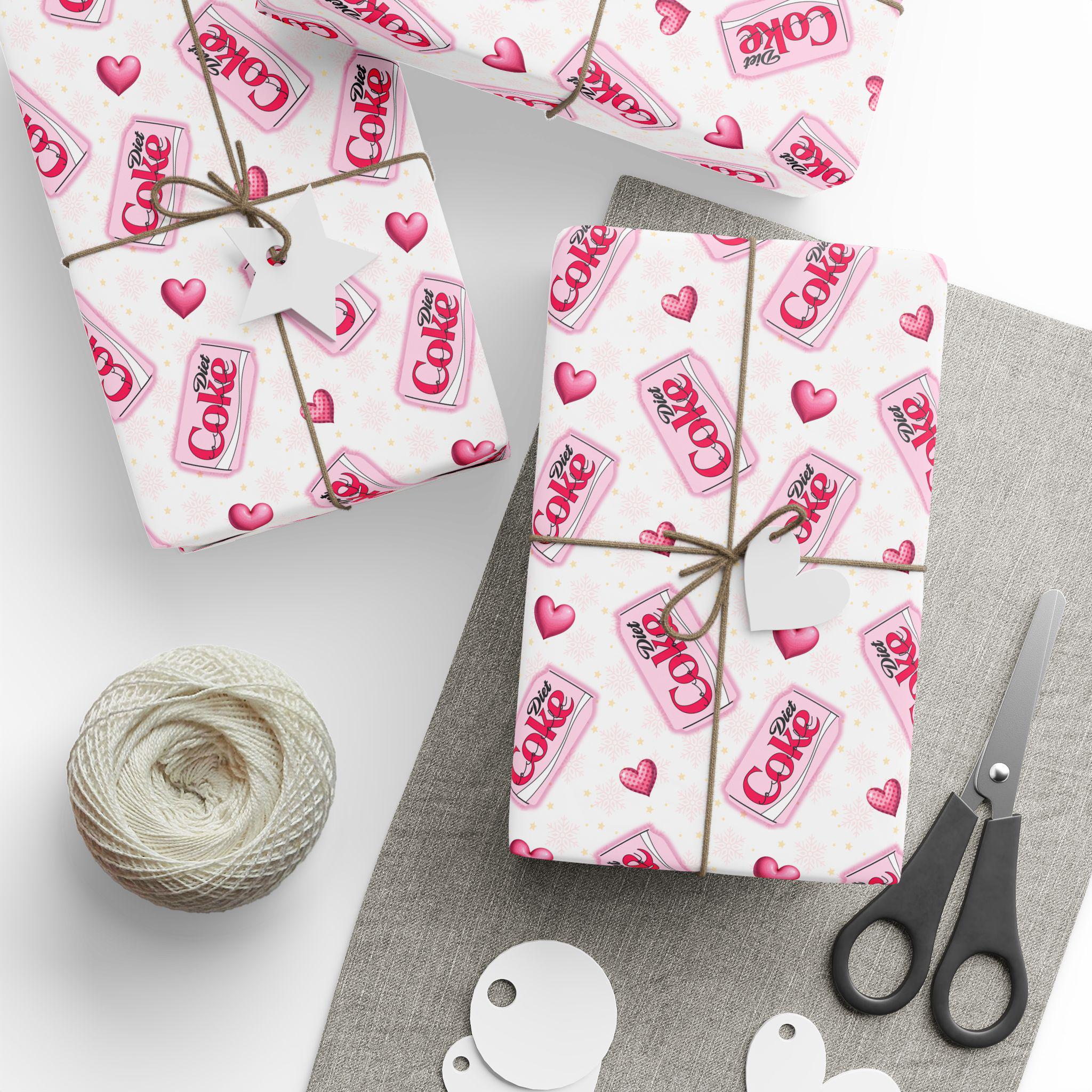 Discover Diet Coke Christmas Wrapping Paper, Festive Gift Wrap Roll, Funny Xmas Gift Wrap