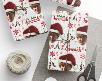 Team Jeremiah Christmas Wrapping Paper, Jeremiah Fisher, Gavin Casalegno, The Summer I Turned Pretty, TSITP, Holiday Xmas Gift Wrap