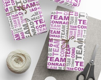 Conrad Fisher Pink Birthday Wrapping Paper, Team Conrad, Cousins Beach, Christopher Briney, The Summer I Turned Pretty, TSITP,  Gift For Her