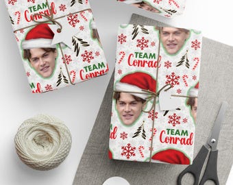 Conrad Fisher Christmas Wrapping Paper, Conrad Team, Jeremiah, Christopher Briney, The Summer Pretty, TSITP, Cute Holiday Gift Wrap