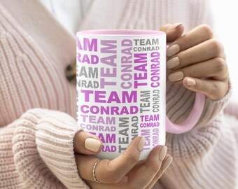 Conrad Fischer Rosa Kaffeetasse, Team Conrad Tasse, TSITP Fan Merch, Christopher Briney Geburtstagsgeschenk für sie, Cousins Beach