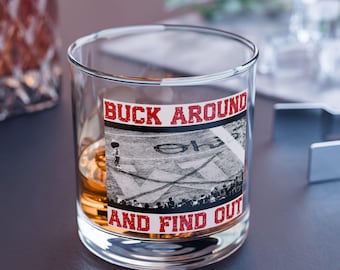 Brutus Ohio State Buckeyes Rocks Glass, Whiskey Glass, Jim Beam, OSU, Ohio State Football, Buckeye Fan Gift, Columbus, Gift for Him