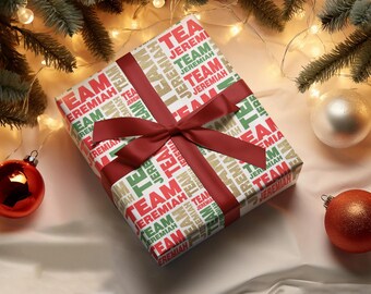 Team Jeremiah Christmas Wrapping Paper, Conrad Fisher, Isabel Belly Conklin, The Summer I Turned Pretty, TSITP, Holiday Xmas Gift Wrap