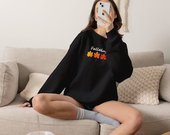 Best Selling Fallelujah Sweatshirt, Trendy Leaves Design, Autumn Colors Crewneck, Cute Thanksgiving Sweater, Cozy Fall Shirt
