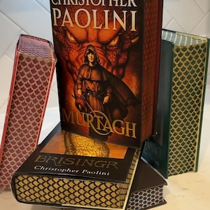 Hand-Painted Eragon Hardcover Set (New): Inheritance Cycle, Alagaesia Dragon Art, Dragon Scales