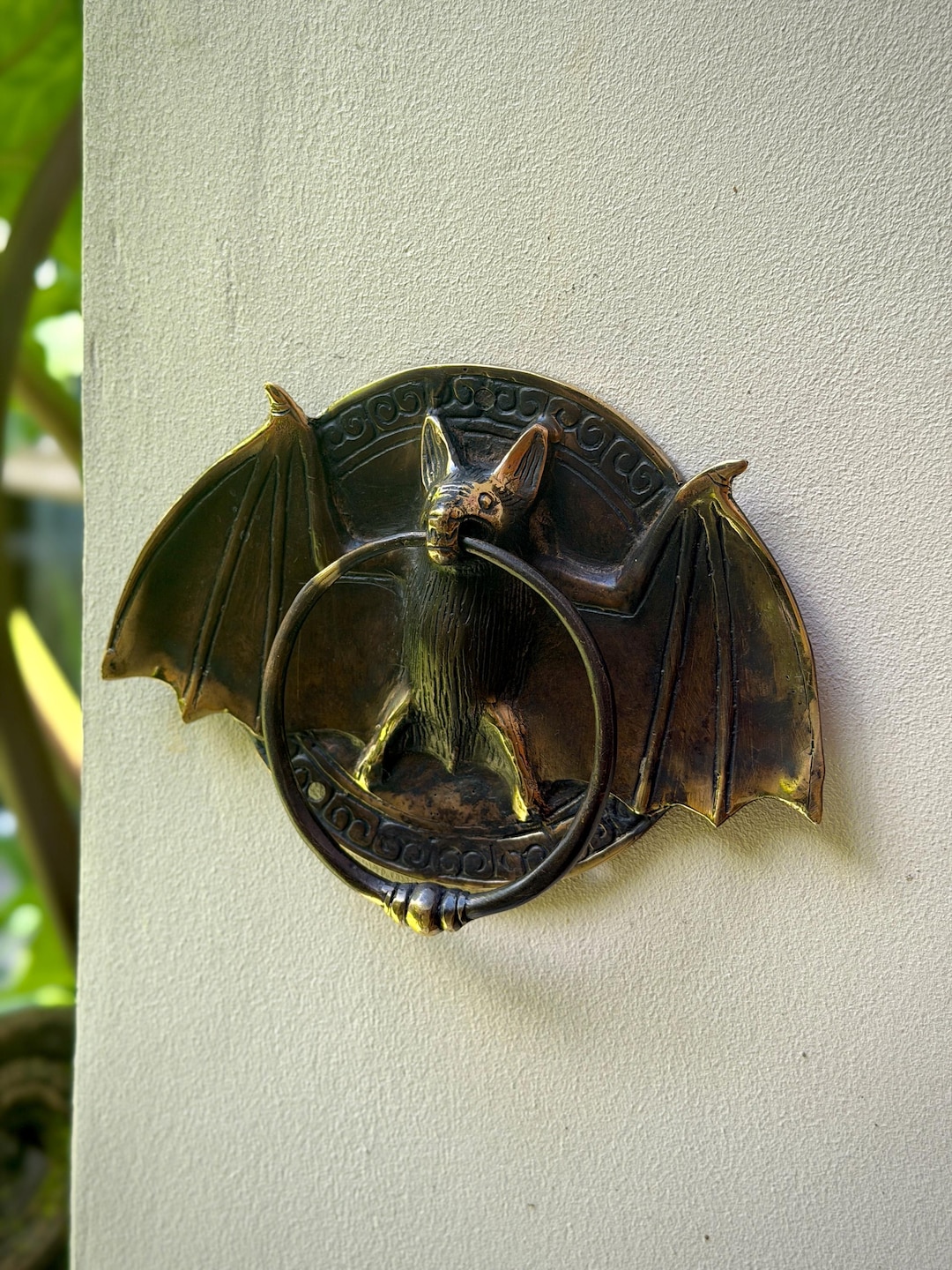 Bat R Entry Graphics Brass Bat Door Knocker Dark Academia Gothic Entry Hardware Fantasy Home ...