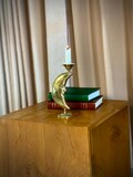 Moon Brass Candle Holder Crescent Design Vintage Celestial Decor Astrology Inspired Brass Candle Stand Elegant Candlestick Gift Idea