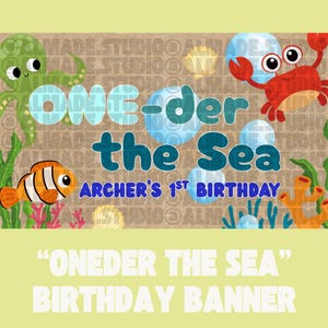 ONE-der the Sea Birthday Banner