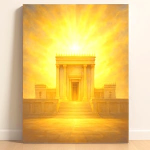 jerozolimska Świątynia Światła płótno Żydowska sztuka cyfrowa