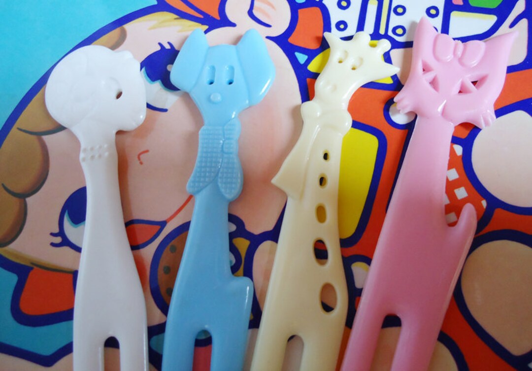 Vintage Japanese Forks and Disney Cupcake Liners. From Japan Etsy