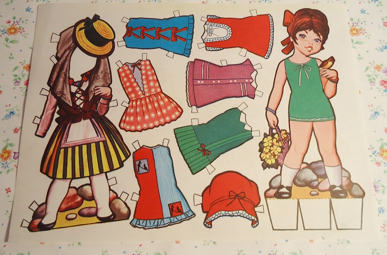 The Spanish Paper Dolls.80s Etsy