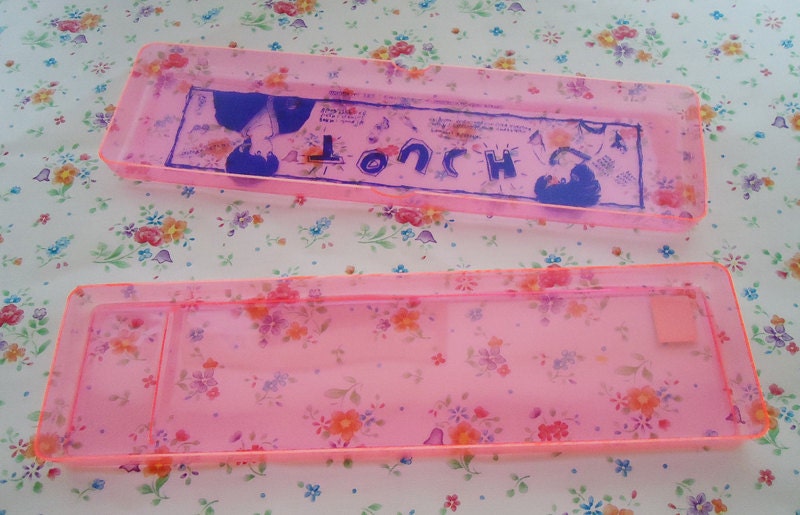 The Authentic Japanese Touch Pencil Case.80s.neon Pink Etsy