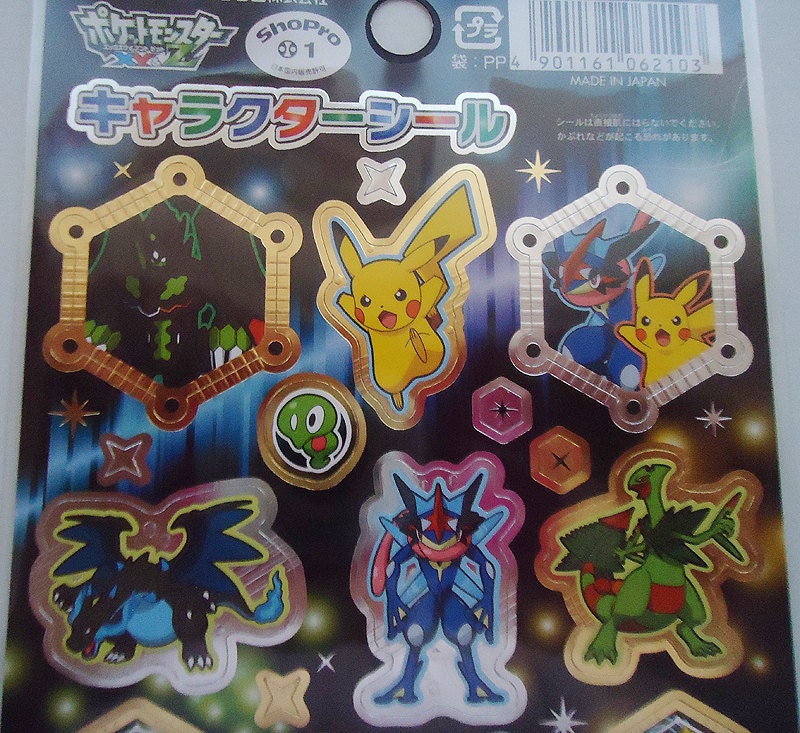 Pokemonpikachu Japanese Stickers Sheet.made in Japan Etsy