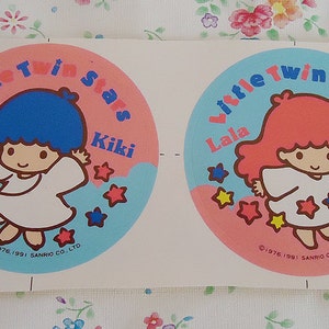 The Authentic Kiki & Lala Two Stickers.1991.Xtra Rare.