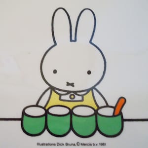 The Miffy Kawaii Ceramic Plate.1981