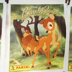 Three Bambi Surprise Stickers Envelopes.