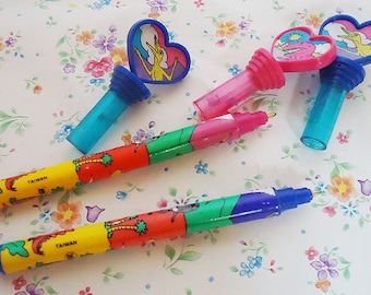 Two 80s Pens and Cups.