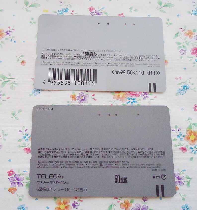 Authentic Two Japanese Telephone Cards. Used.80s Etsy 日本