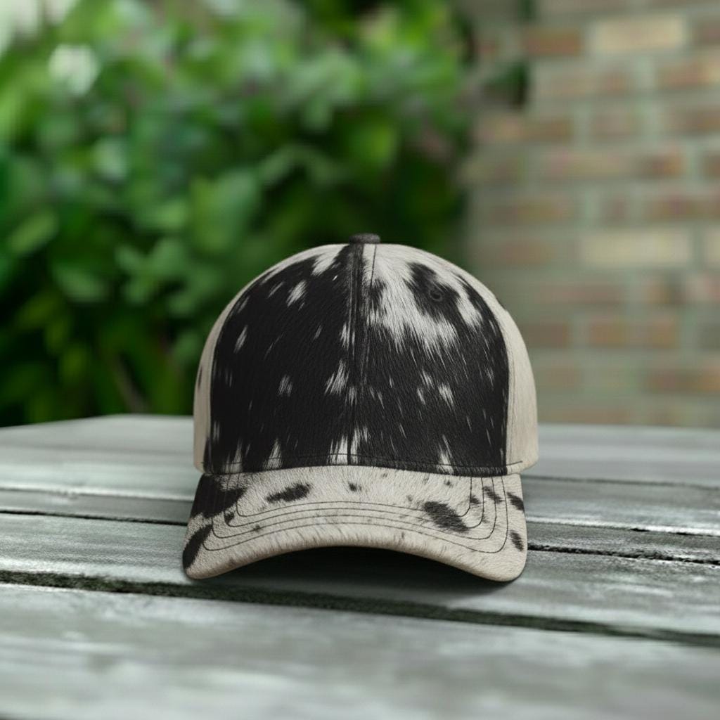 Cow Hide Baseball Cap - Etsy