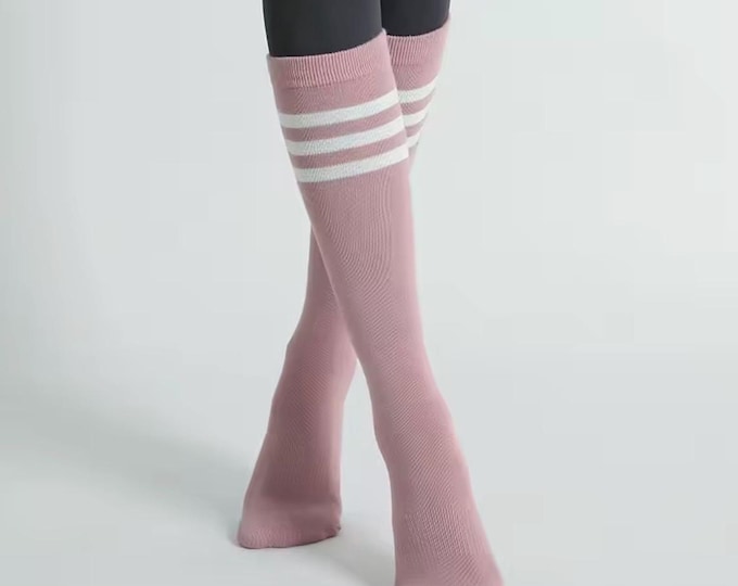Women Yoga Socks Striped Cotton Fitness Pilates Socks Non-Slip Gym Dance Ballet Barre Lagree Grip Socks