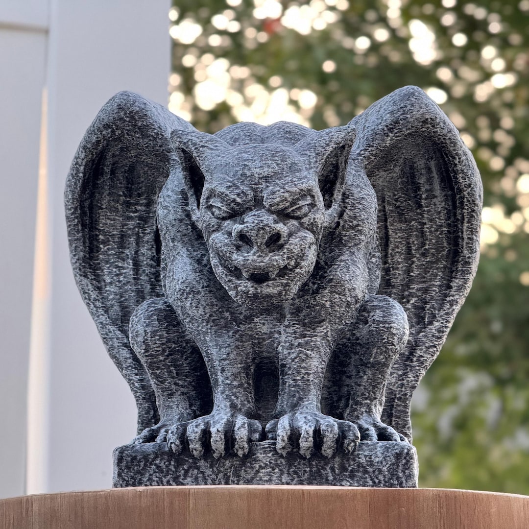 Gothic Gargoyle Statue, Weatherproof Resin Garden Decor - Etsy