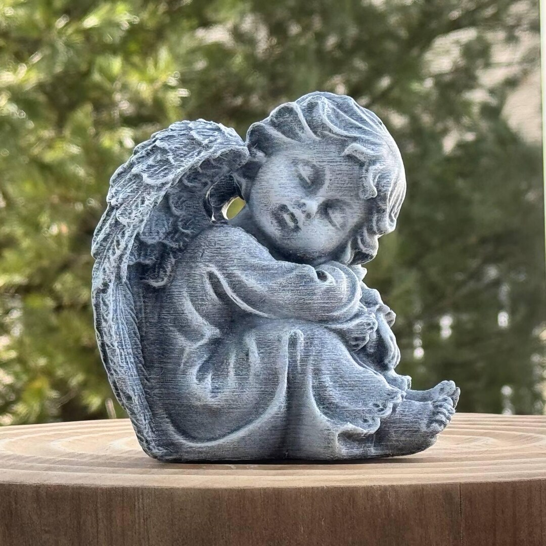 Cherub Cast in Stone Angel Statue Cherub Angel Sculpture Guardian Angel ...