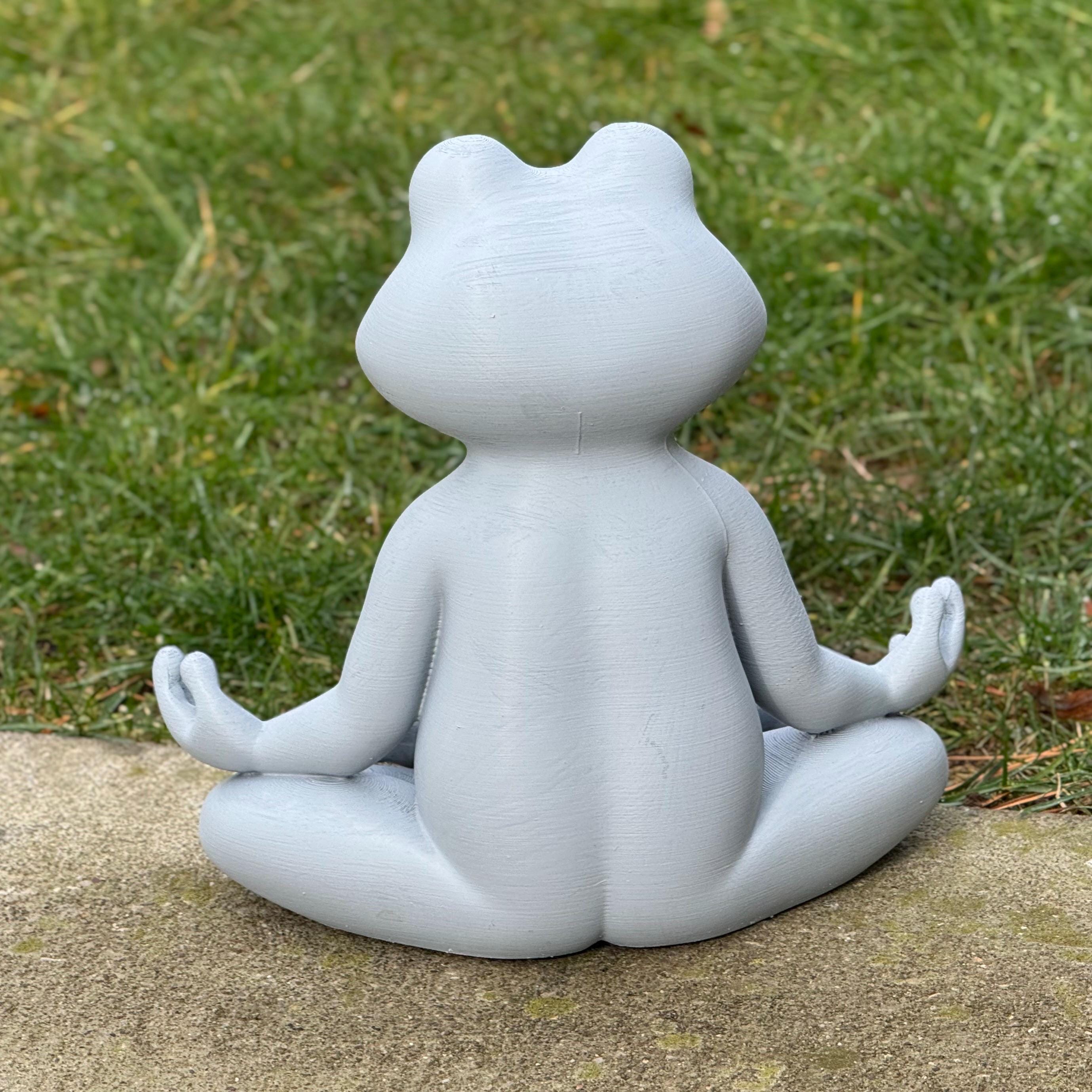 Zen Yoga Frog Garden Statue Outdoor Meditation Figurine Calming Frog ...