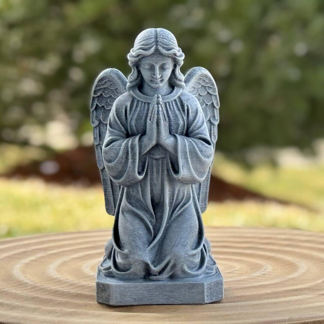 Praying Angel Garden Statue Concrete Memorial Angel Sculpture Outdoor ...