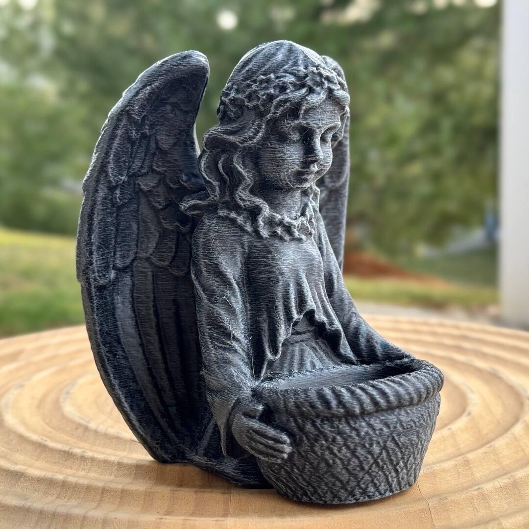 Angel Planter Statue Guardian Angel Flower Pot Memorial Angel Garden ...