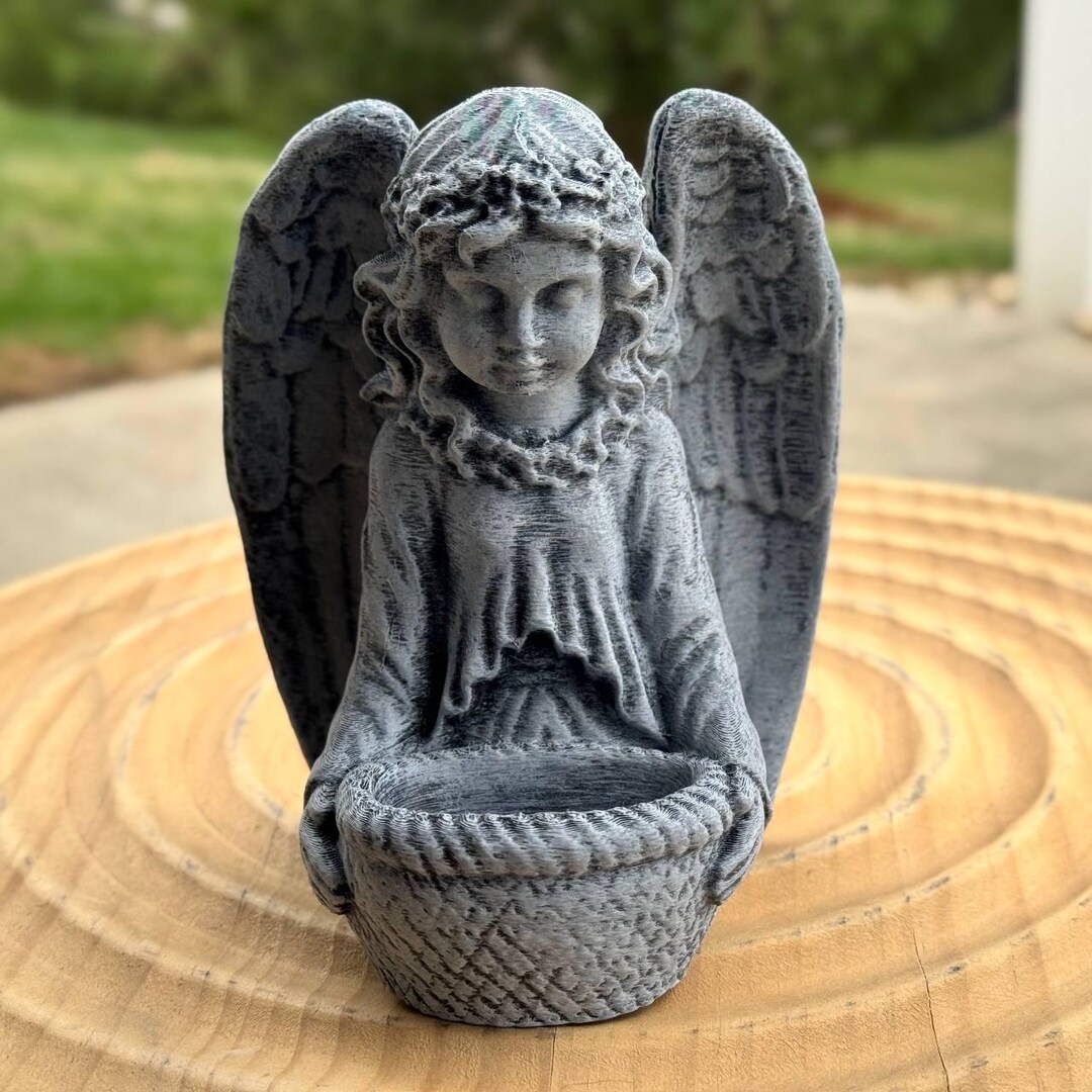 Concrete Angel Planter Statue Garden Sculpture Guardian Angel Decor ...