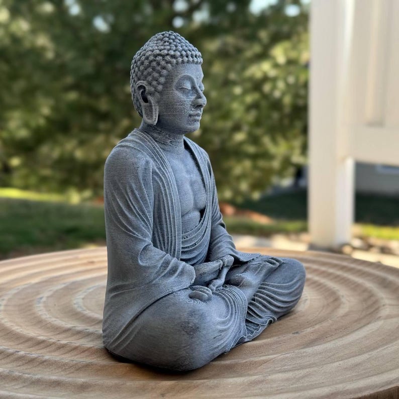 Sitting Buddha Sculpture Buddha Meditation Statue Zen Garden Decor ...