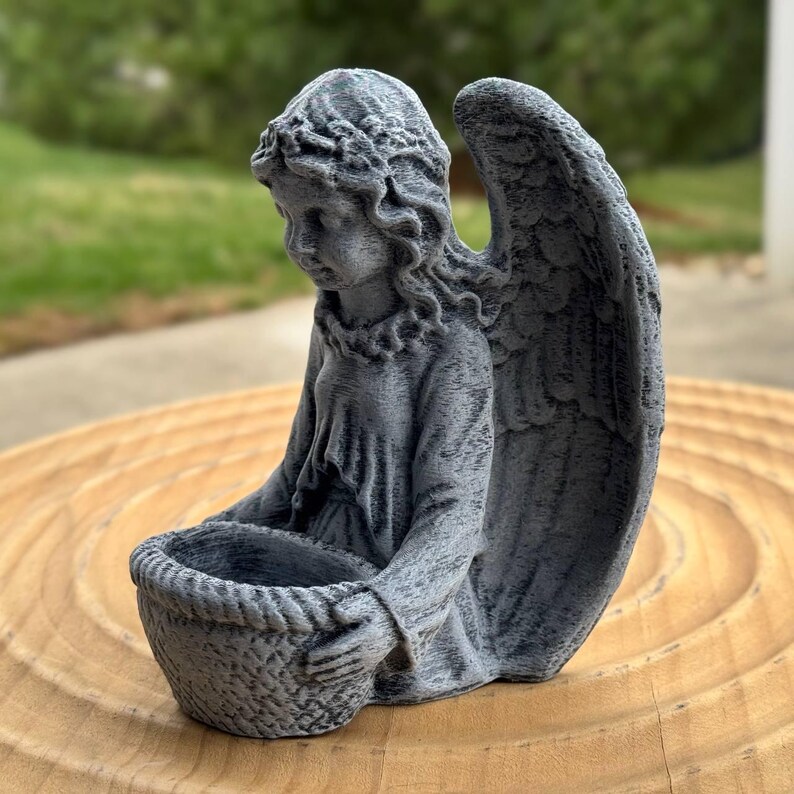 Concrete Angel Planter Statue Garden Sculpture Guardian Angel Decor ...