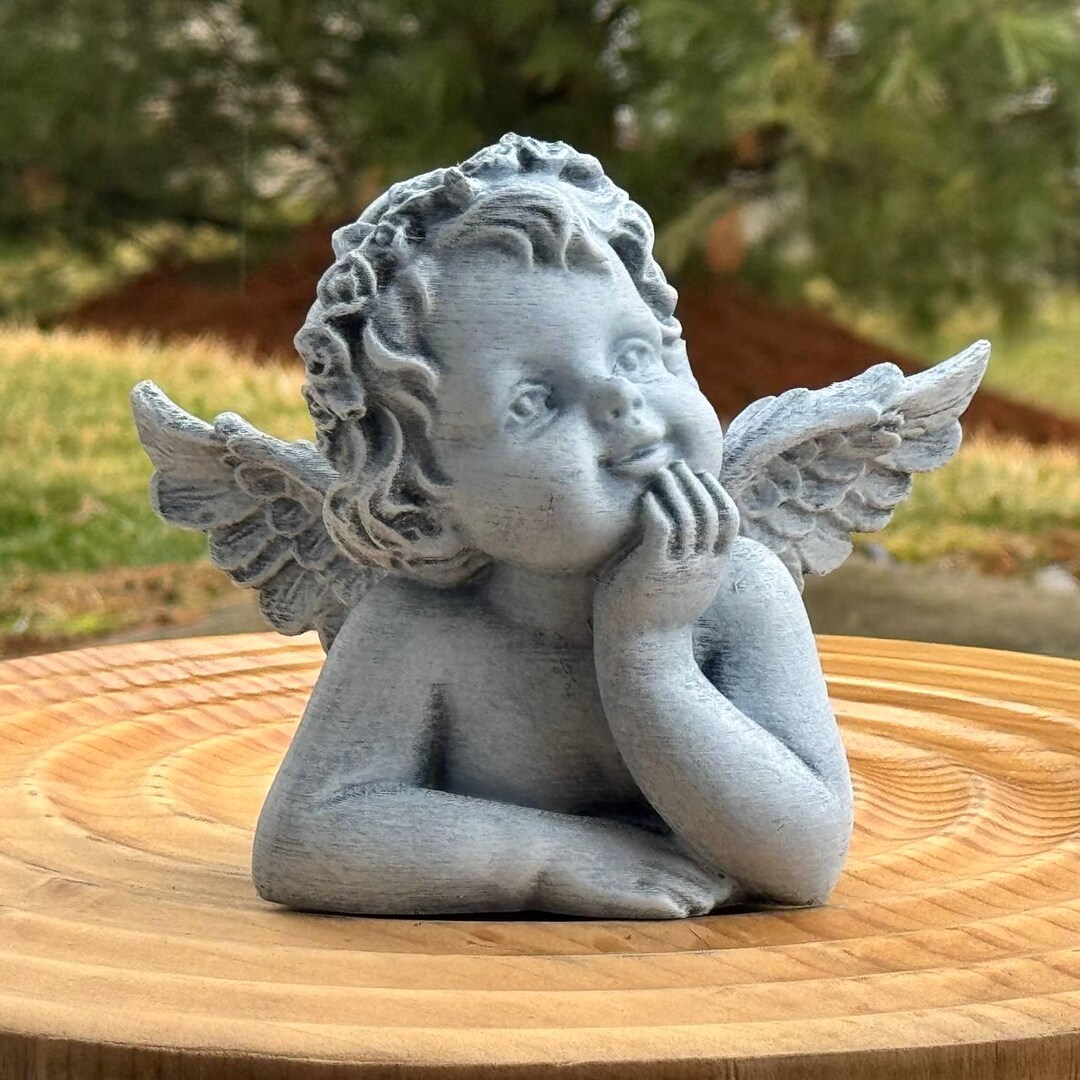 Cherub Angel Garden Statue Small Concrete Angel Sculpture Outdoor ...