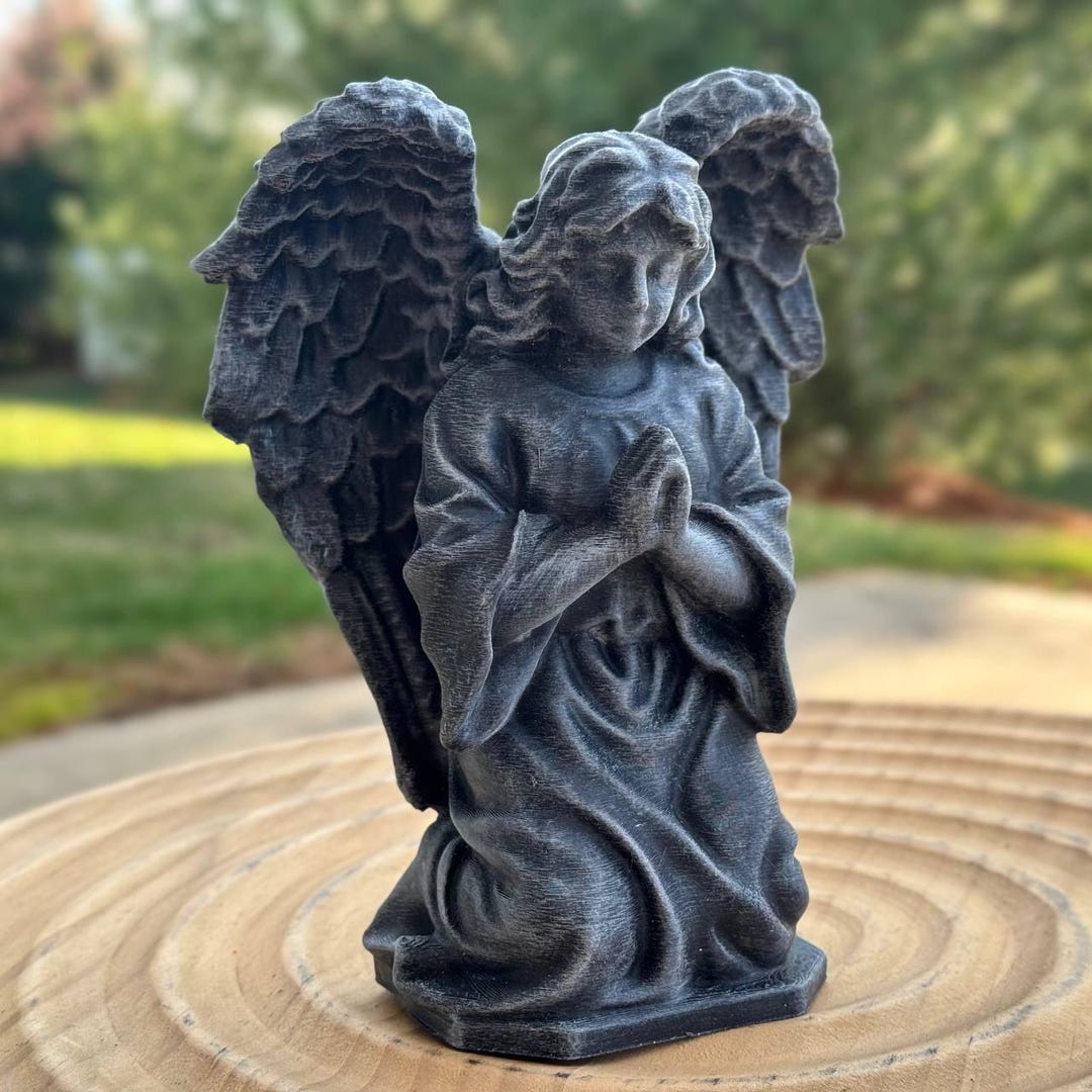 Concrete Cherub Angel Sculpture Praying Angel Garden Statue Outdoor ...