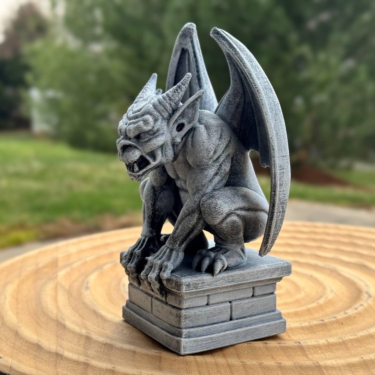 Gargoyle Display Gargoyle Statue Gothic Demon Sculpture Fantasy Creature Decor Dark ...