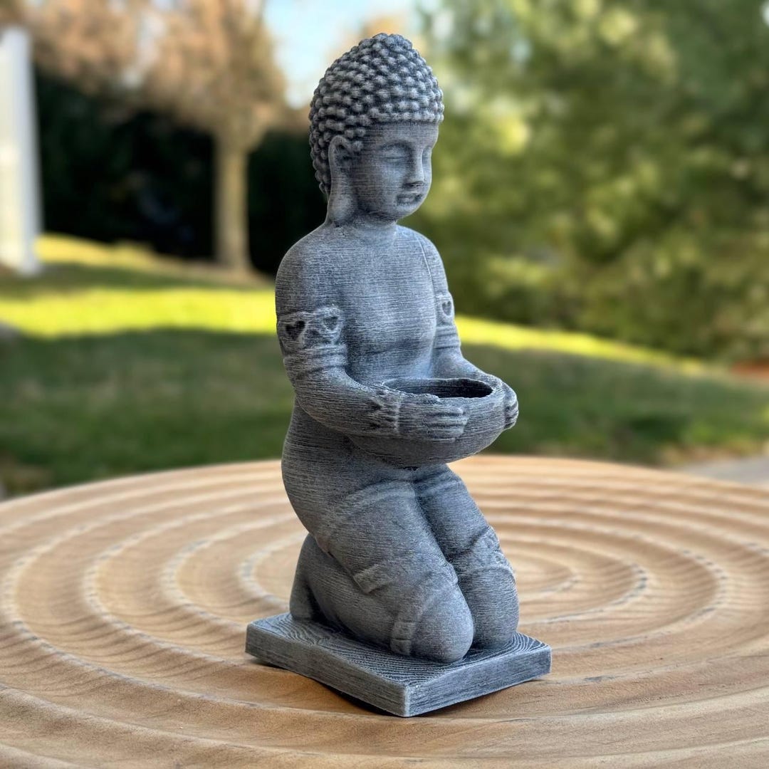 Large Buddha Planter Meditation Statue Zen Garden Decor Indoor Outdoor ...