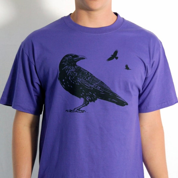 50% OFF S Purple Bird Shirt with Crow