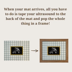 Tyginlindad ultraljudsfotomatta: 8x10 sonogram-minnessak bild 7