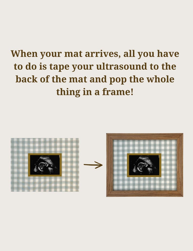 Tyginlindad ultraljudsfotomatta: 8x10 sonogram-minnessak bild 7
