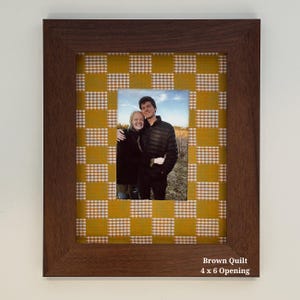 Custom Fabric Wrapped Photo Mat: Patterned 8x10 Picture Frame Mat image 19