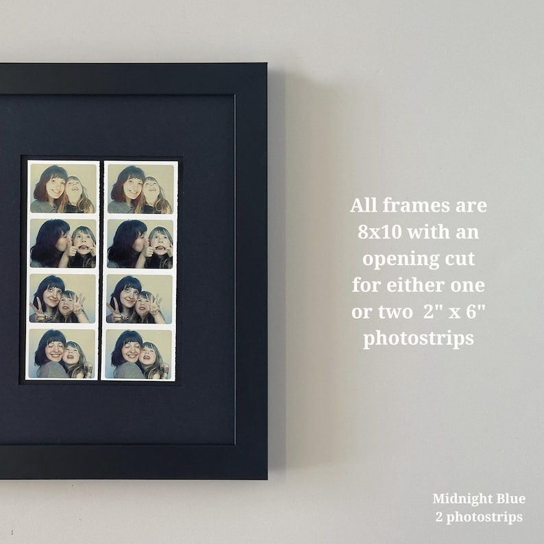 Monochromatic Photobooth Strip Frame: Modern 8x10 Photo Display image 4